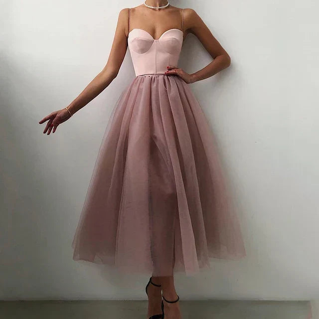 Elise - Elegante Tulle Jurk met Strapless Ontwerp 1