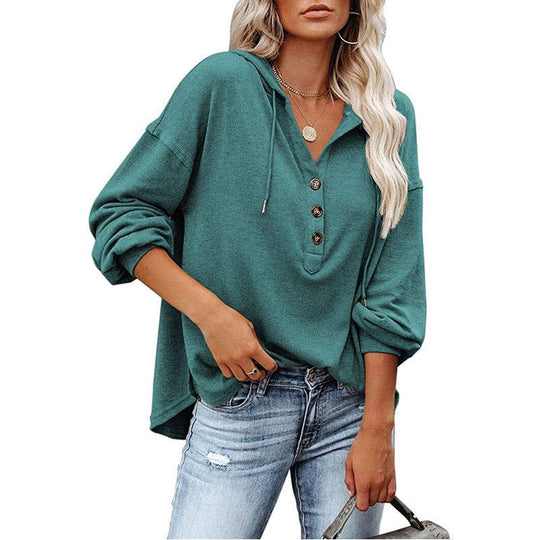 EllesHoodie I Oversized Hoodie met trekkoord en V-hals voor dames 1