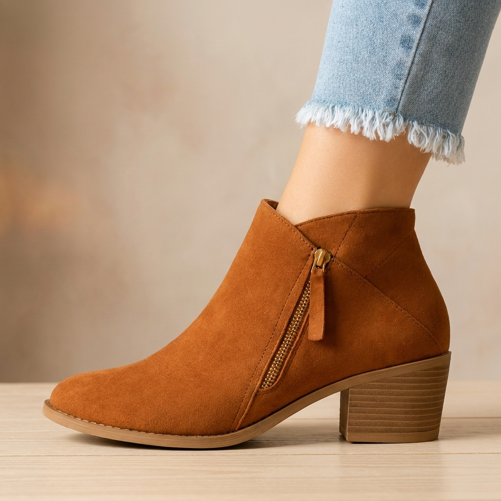 Enkellaarsjes Dames | Handige Zijrits & Comfortabele Blokhak