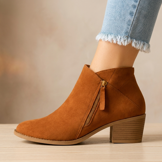 Enkellaarsjes Dames | Handige Zijrits & Comfortabele Blokhak