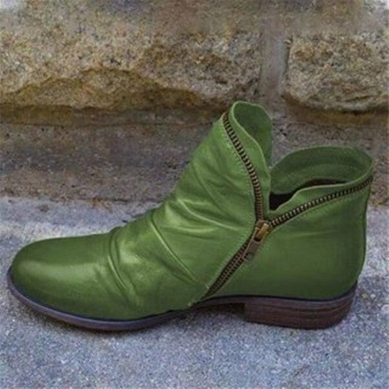 Enkellaarsjes voor dames, zijrits, gerimpeld detail | Dagelijks comfort 5