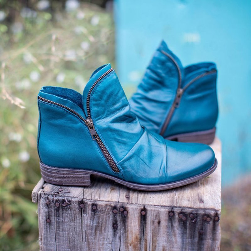 Enkellaarsjes voor dames, zijrits, gerimpeld detail | Dagelijks comfort 6