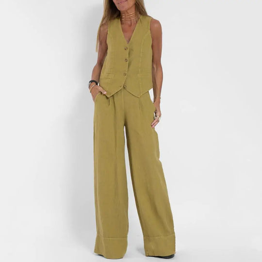 Entspannt-Schickes Set aus Strickjacke und Hose Damen - Loïs 10