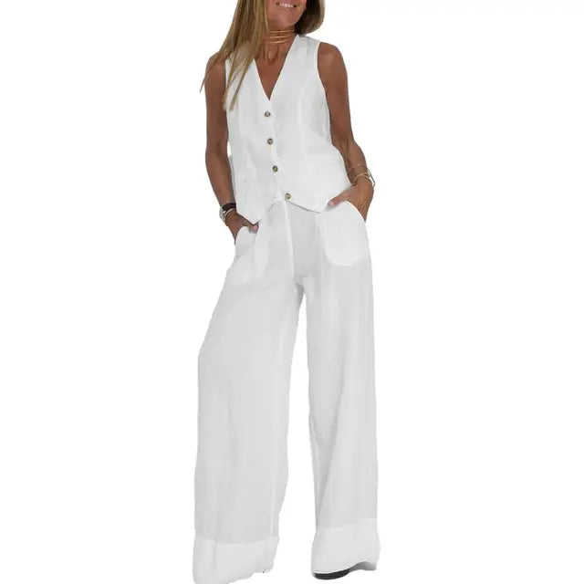 Entspannt-Schickes Set aus Strickjacke und Hose Damen - Loïs 3