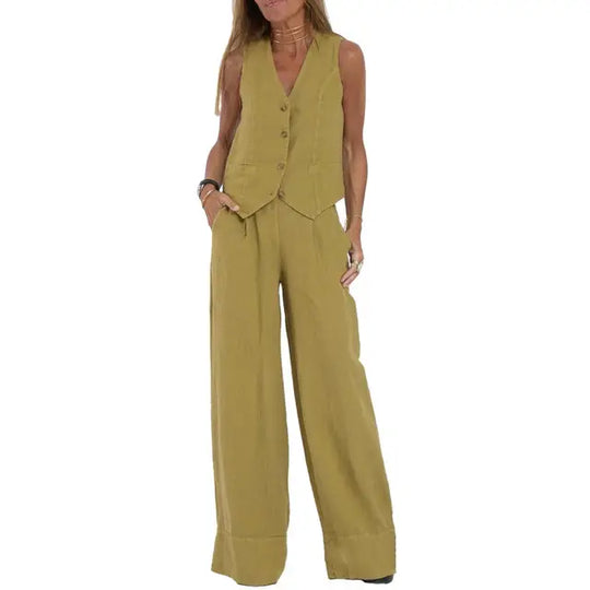 Entspannt-Schickes Set aus Strickjacke und Hose Damen - Loïs 4