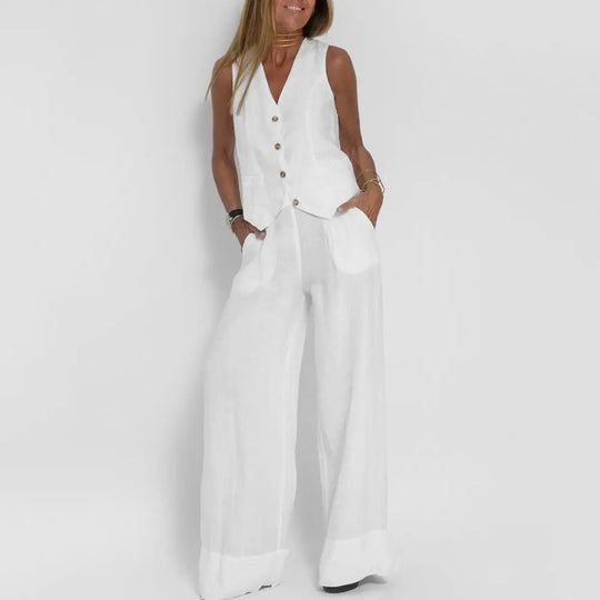 Entspannt-Schickes Set aus Strickjacke und Hose Damen - Loïs 6