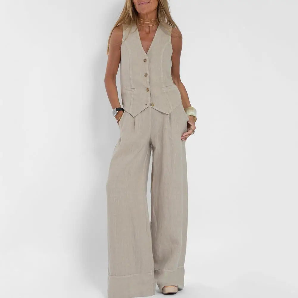 Entspannt-Schickes Set aus Strickjacke und Hose Damen - Loïs 8