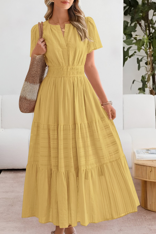 FREYA – ZONNIGE CHARME MAXI-JURK MET LAGEN 0