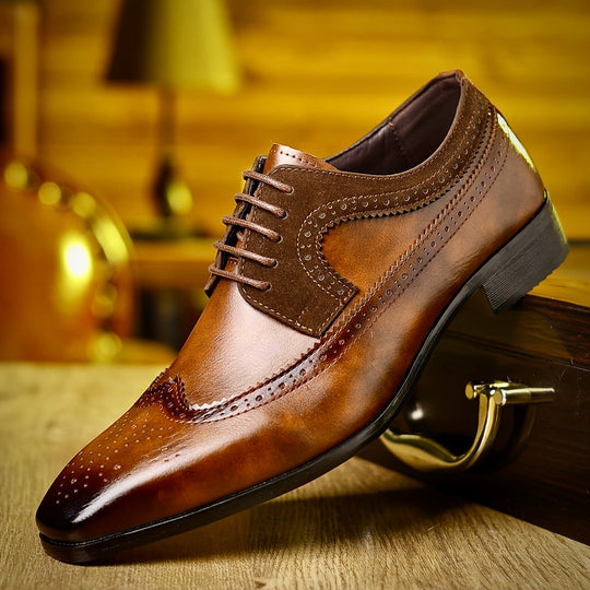 Herren Business Schuhe Gepolstert Rutschfeste Laufsohle 1