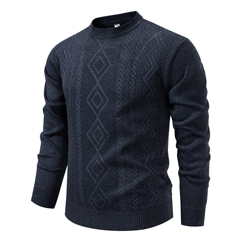 Feinstrickpullover Herren | Rautenmuster & Rundhals 2