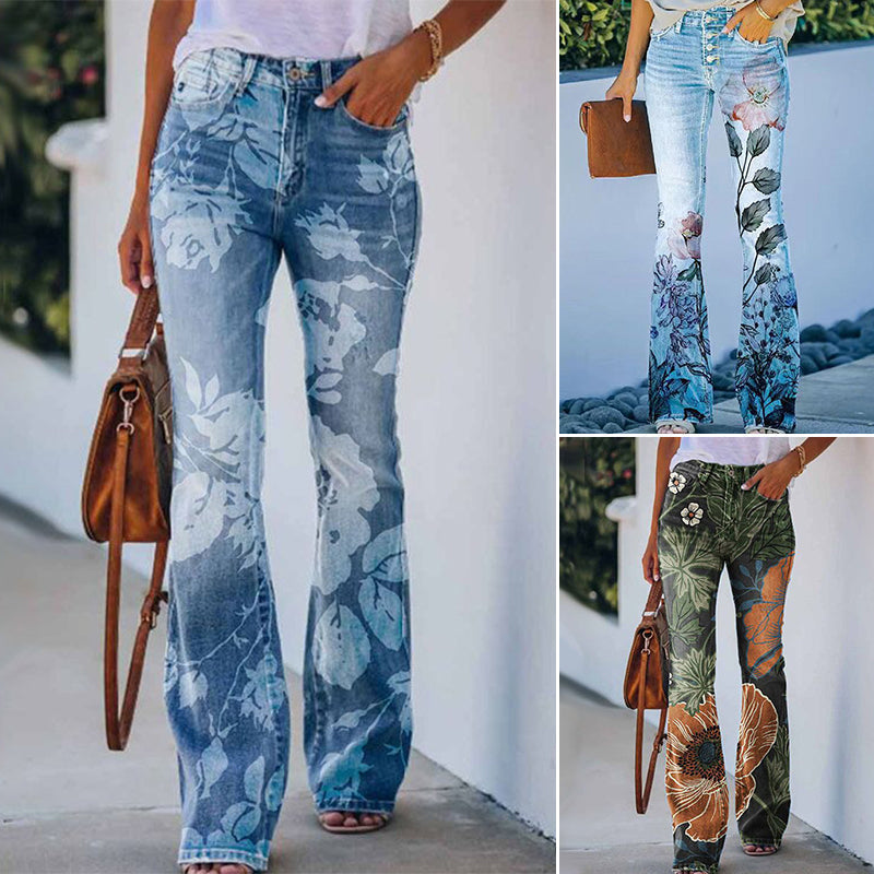 Flare-jeans met 4 knopen 3
