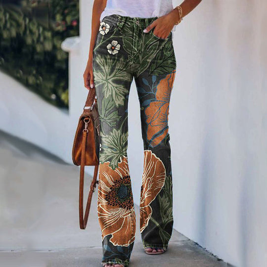 Flare-jeans met 4 knopen 7