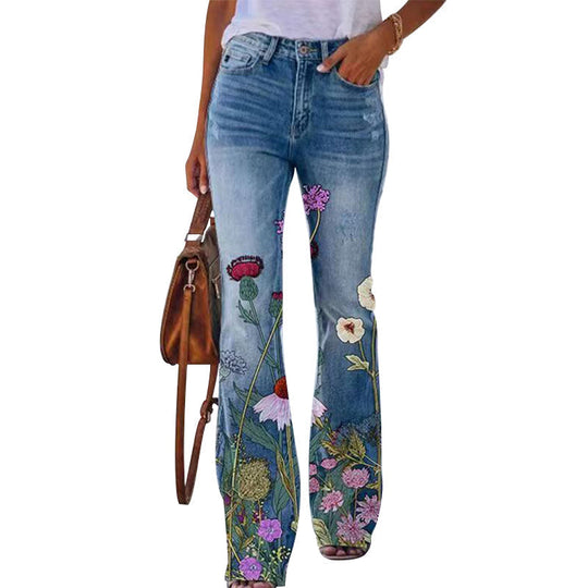 Flare-jeans met 4 knopen 9