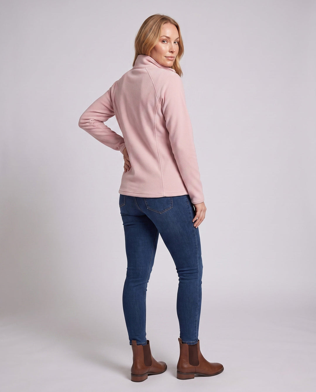 Fleecejacke Damen Warm Komfortabel Outdoorjacke 4