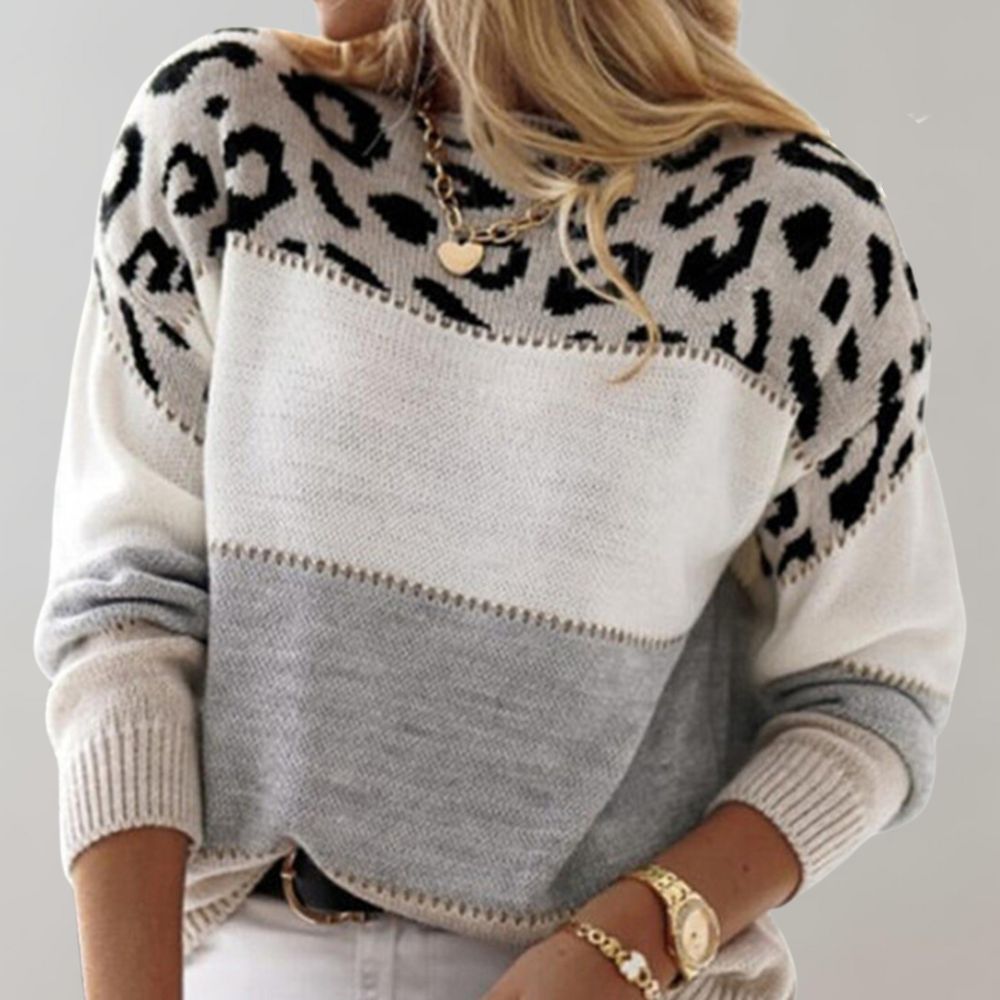 Fleur | Trui met luipaard print 1