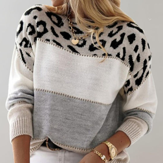 Fleur | Trui met luipaard print 1