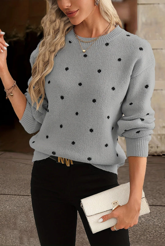 Trui Dames | Polkadot & Ronde Hals