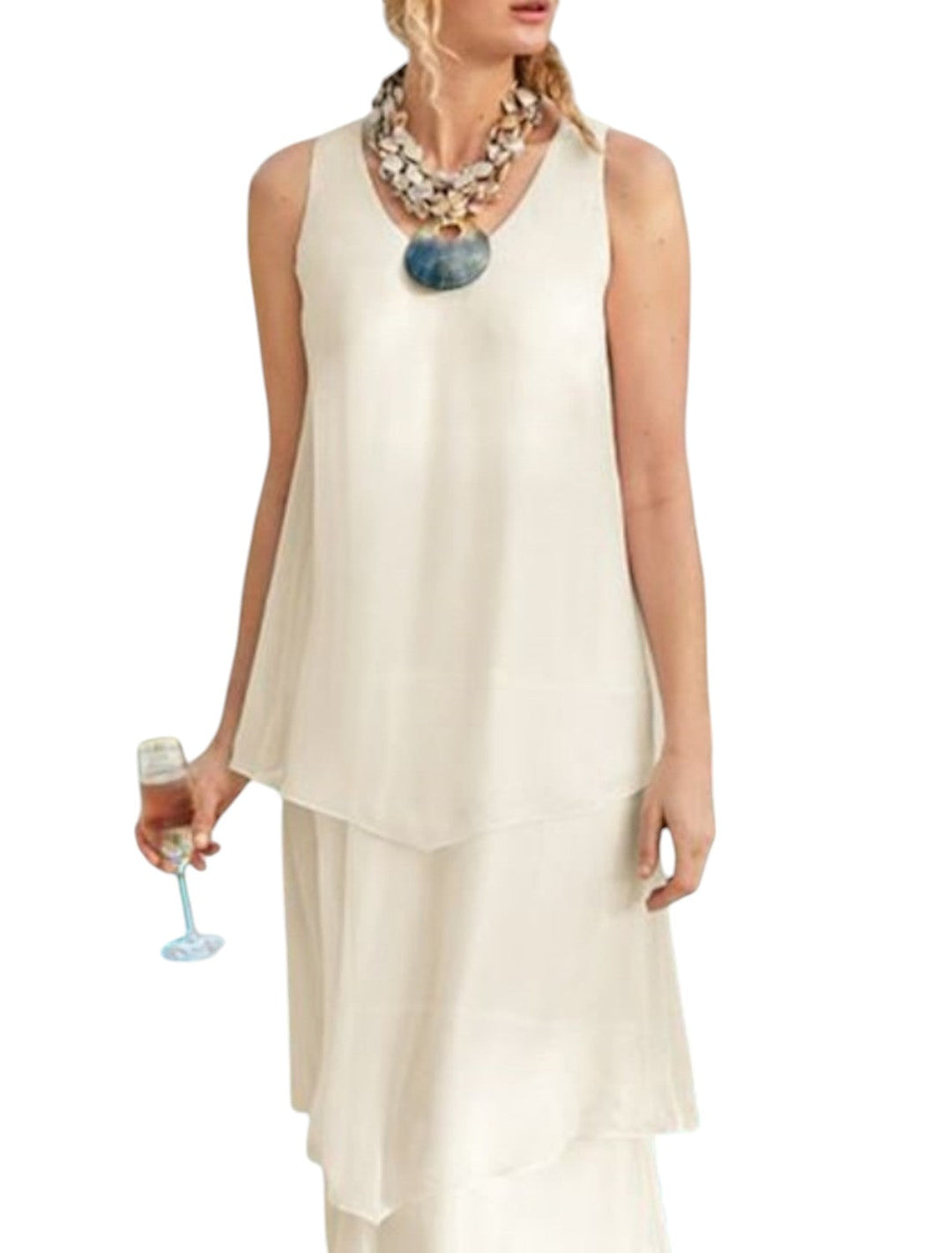 Fließendes Maxi-Sommerkleid Damen - Ava