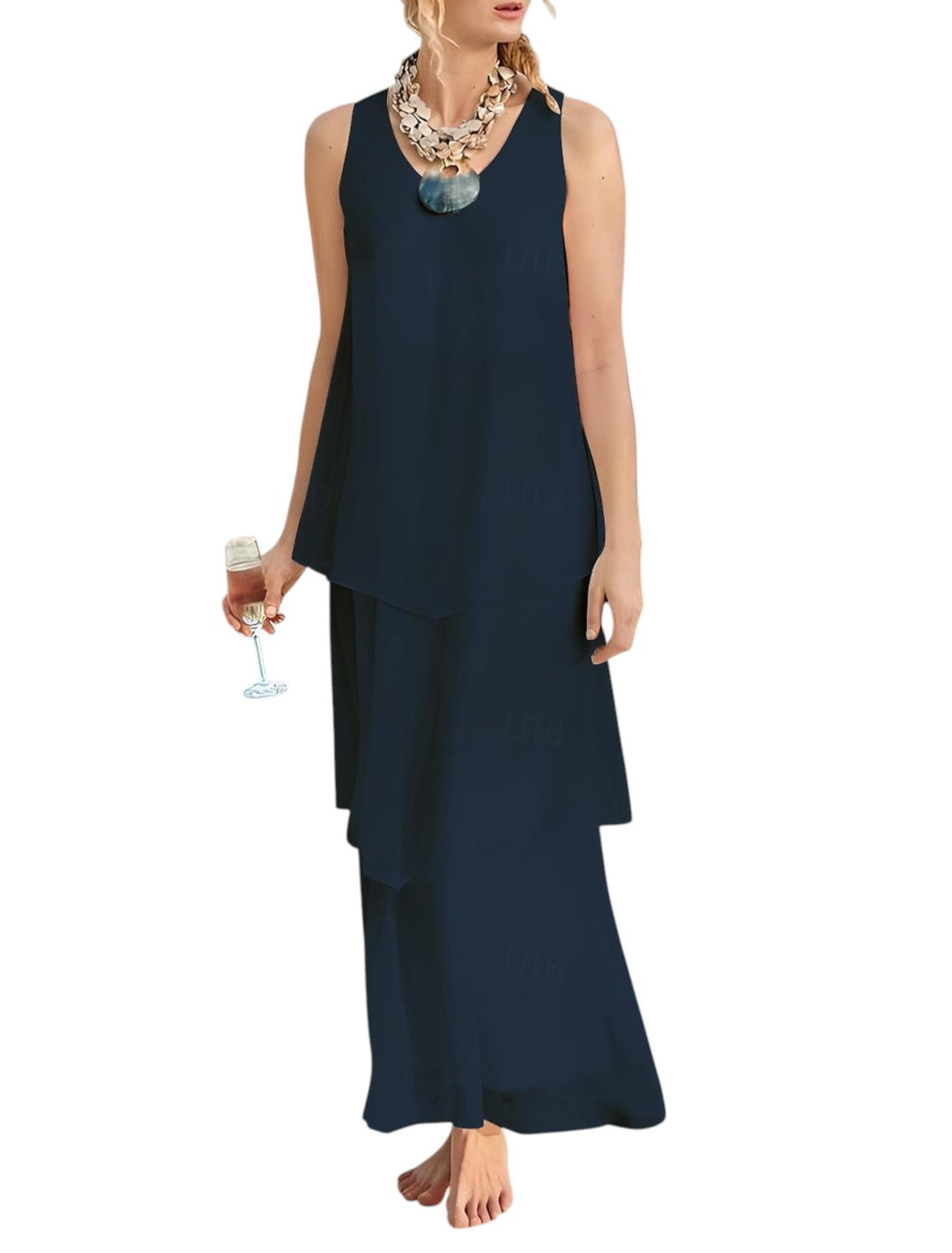 Fließendes Maxi-Sommerkleid Damen - Ava
