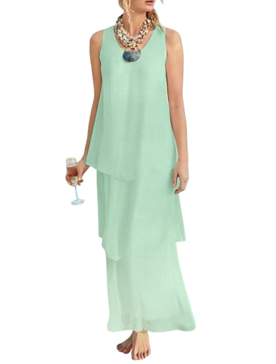 Fließendes Maxi-Sommerkleid Damen - Ava