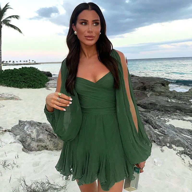 Fließendes Mini-Sommerkleid Damen - Abby 9