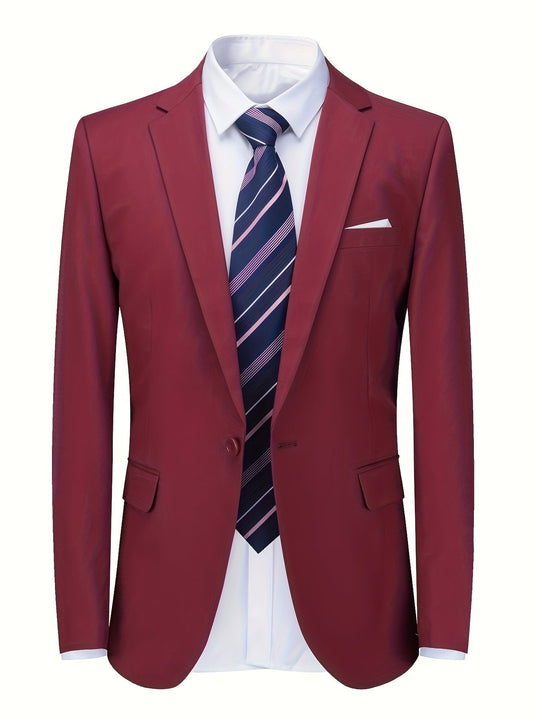 Floris | Klassischer Herrenblazer Unifarben für Formelle Anlässe 1