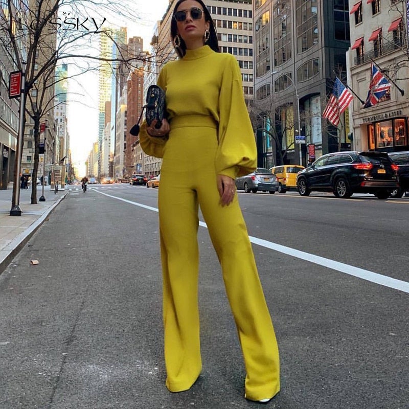 Formele elegante dames jumpsuit met lange mouwen - Evelyn