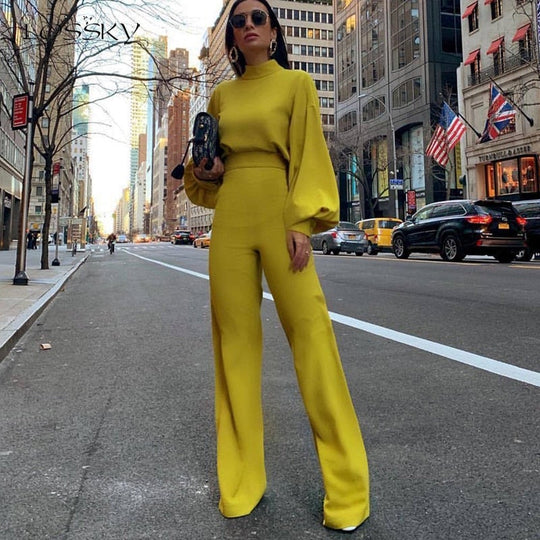 Formeller Eleganter Jumpsuit Damen mit Langen Ärmeln - Evelyn 1