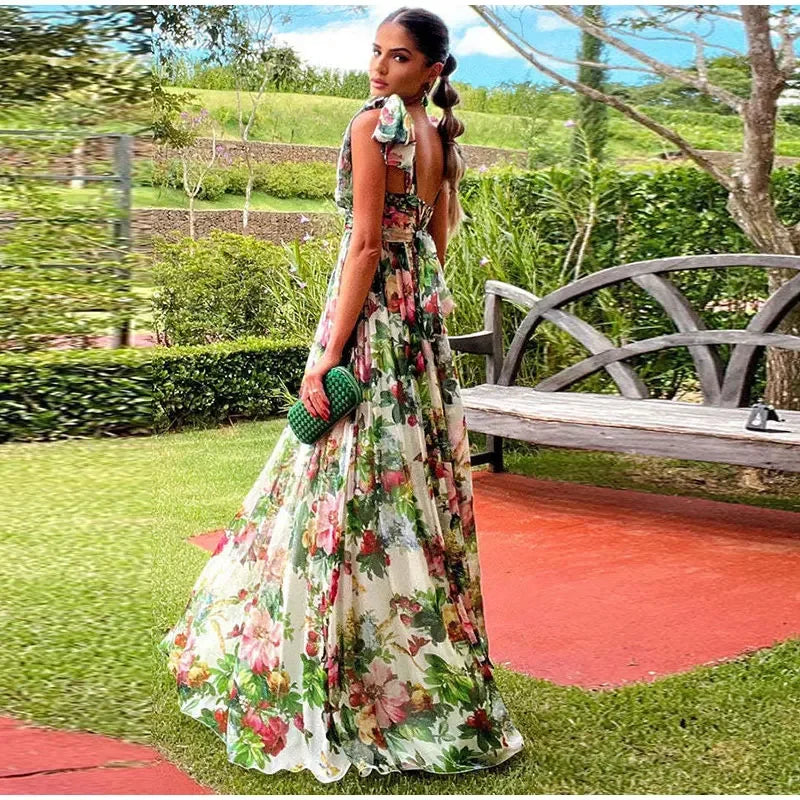 Garten-Inspiriertes Maxi-Partykleid Damen - Jane