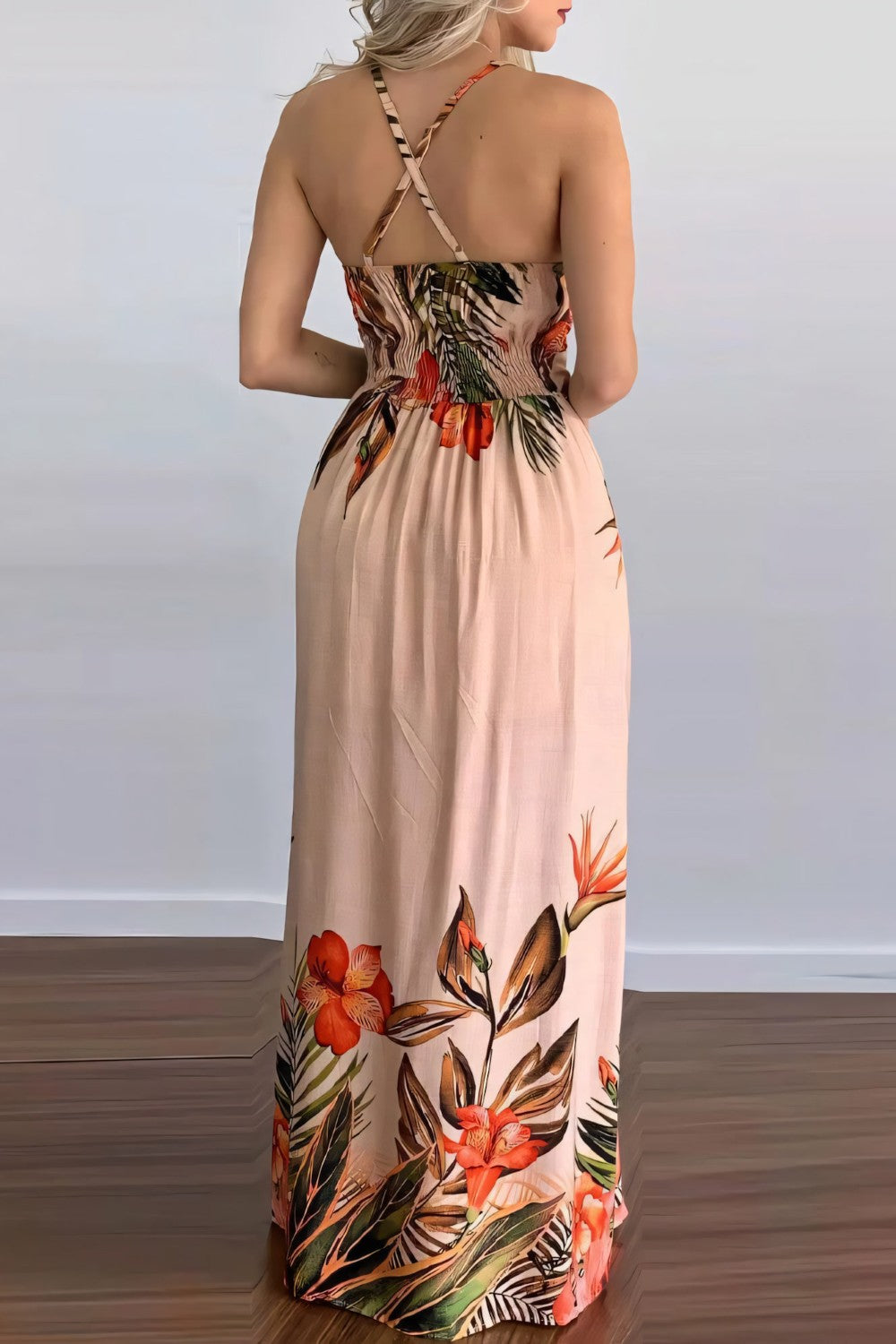 Geblümtes Maxi-Sommerkleid Damen - Evianelle 2