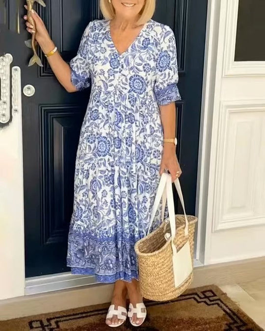 Geblümtes Maxi-Sommerkleid Damen - Louise 2
