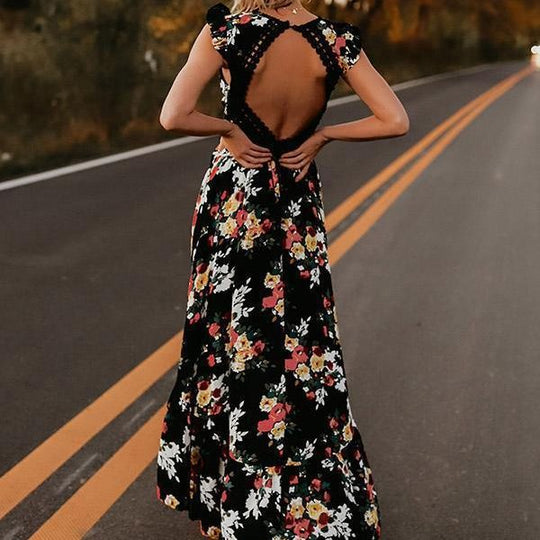 Geblümtes Maxi-Sommerkleid Damen - Viviana 4