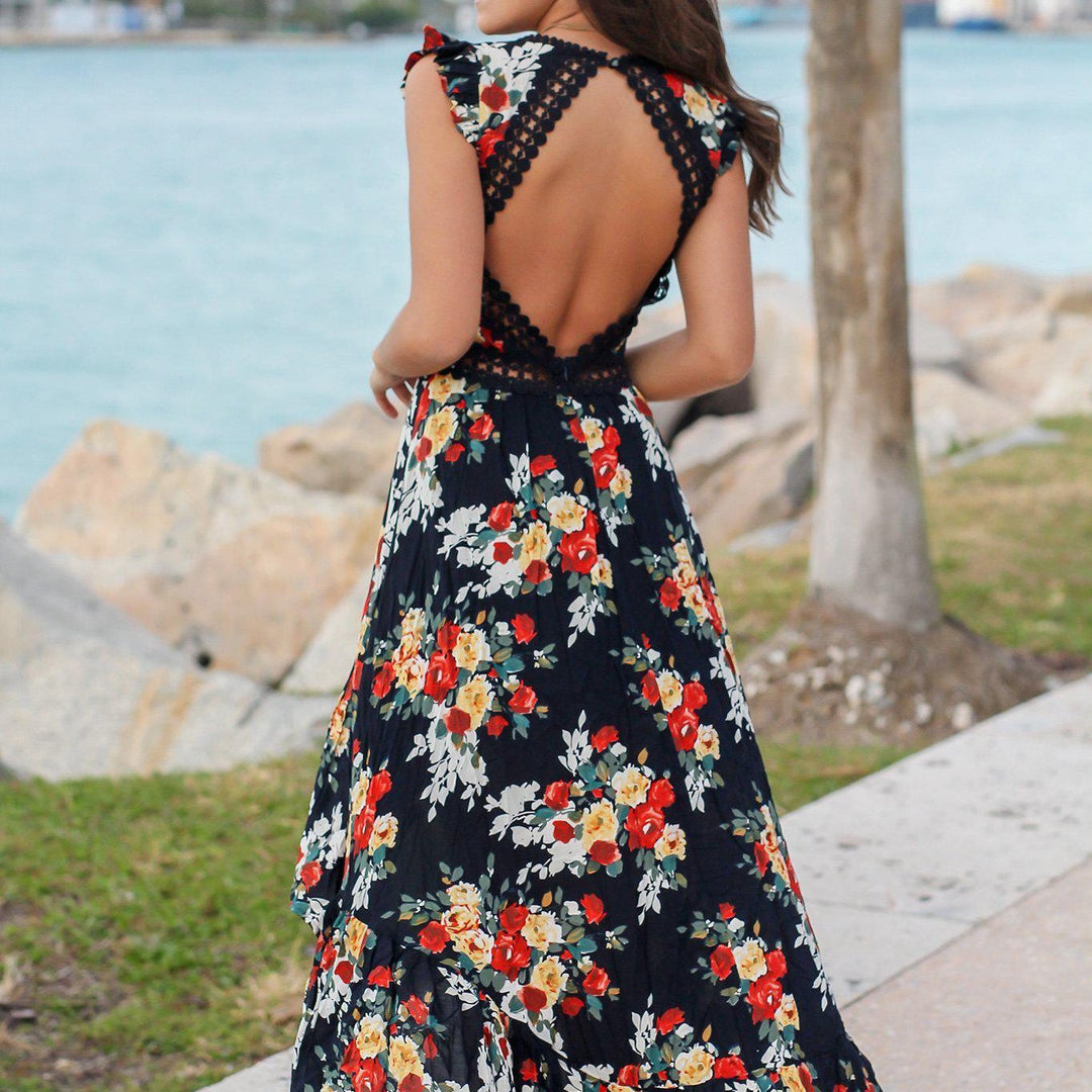 Geblümtes Maxi-Sommerkleid Damen - Viviana 5