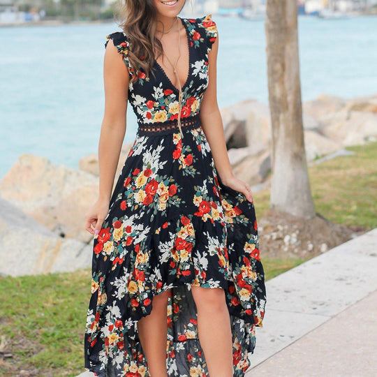 Geblümtes Maxi-Sommerkleid Damen - Viviana 6