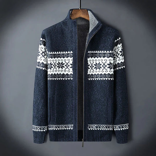 Gebreid Vest Heren | Hoge Kraag & Volledige Ritssluiting