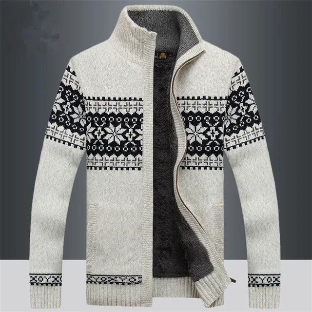 Gebreid Vest Heren | Hoge Kraag & Volledige Ritssluiting