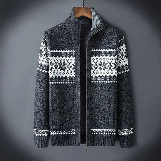 Gebreid Vest Heren | Hoge Kraag & Volledige Ritssluiting