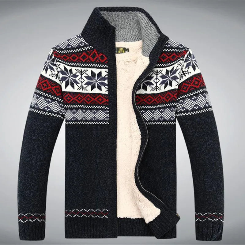 Gebreid Vest Heren | Hoge Kraag & Volledige Ritssluiting