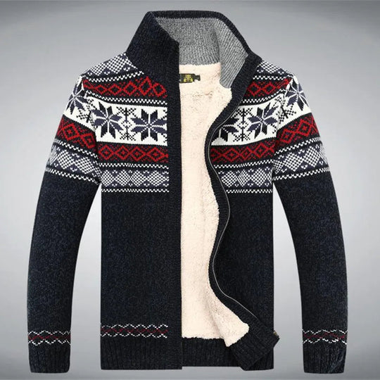 Gebreid Vest Heren | Hoge Kraag & Volledige Ritssluiting