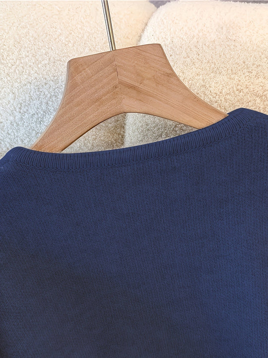 Gebreide Set - Asymmetrische Zoom & Losse Vorm Voor Beweging