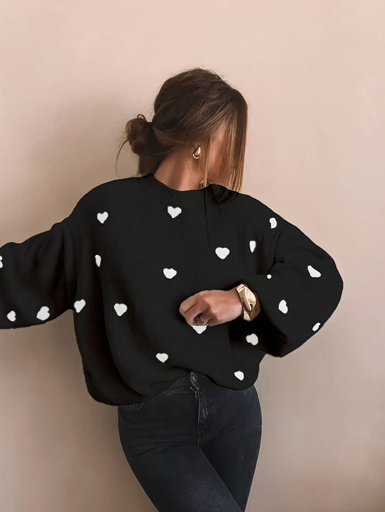 Gebreide Trui – Jacquard Hartmotief En Bewegingsvrijheid 2