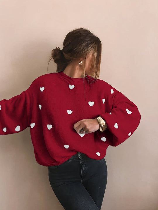 Gebreide Trui – Jacquard Hartmotief En Bewegingsvrijheid 3