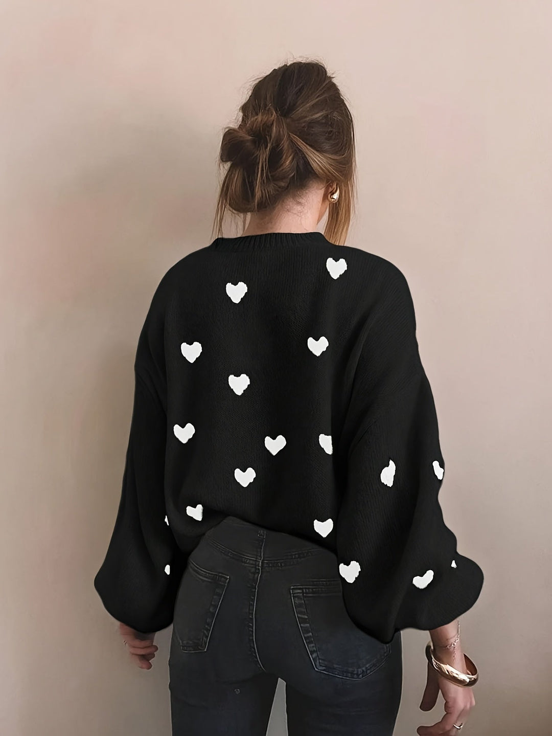 Gebreide Trui – Jacquard Hartmotief En Bewegingsvrijheid 6