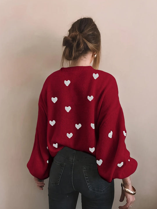 Gebreide Trui – Jacquard Hartmotief En Bewegingsvrijheid 7