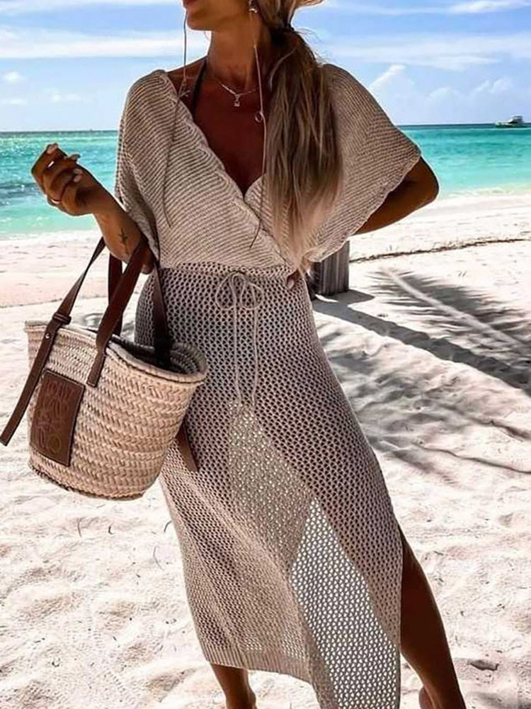 Gehäkeltes Strandkleid Damen - Fleur 2