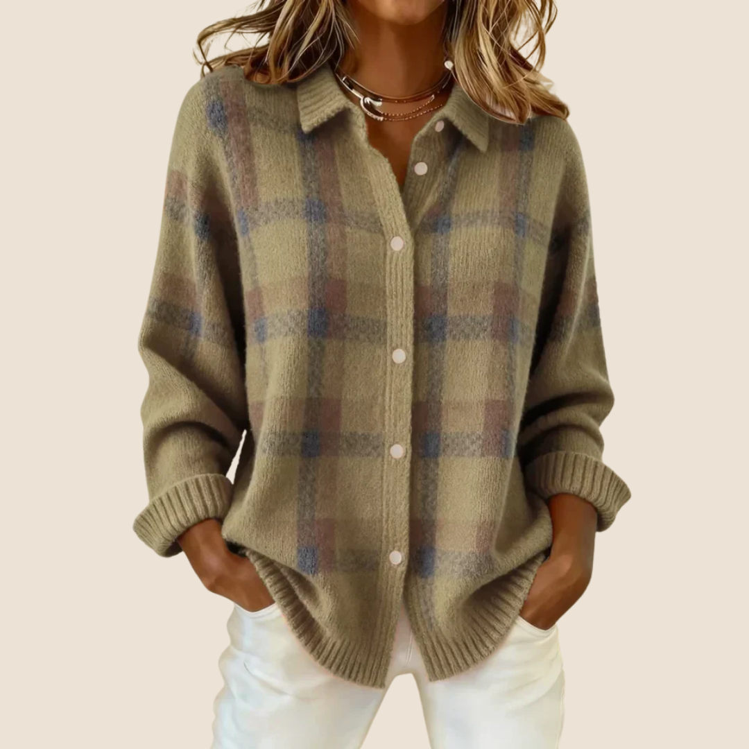 Geruit Vest Dames | Knoopsluiting & Warmte 5