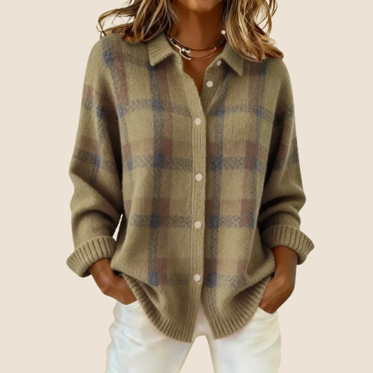 Geruit Vest Dames | Knoopsluiting & Warmte 5