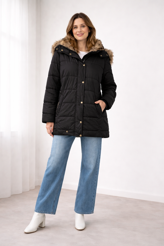 Gesteppte Damenjacke mit Kapuze | Jacke Damen für kühle Tage 0