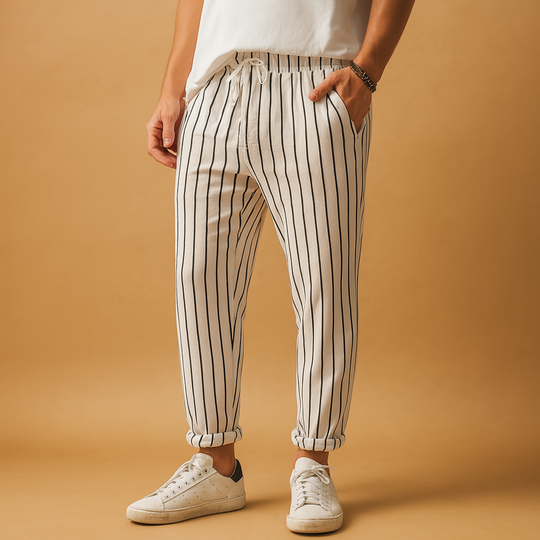 Gestreepte Broek Heren | Casual & Slim Streepdesign