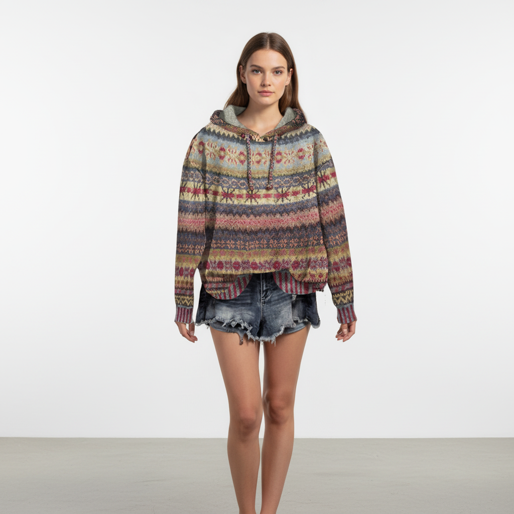 Gestreepte Dames Hoodie - Claudia 0